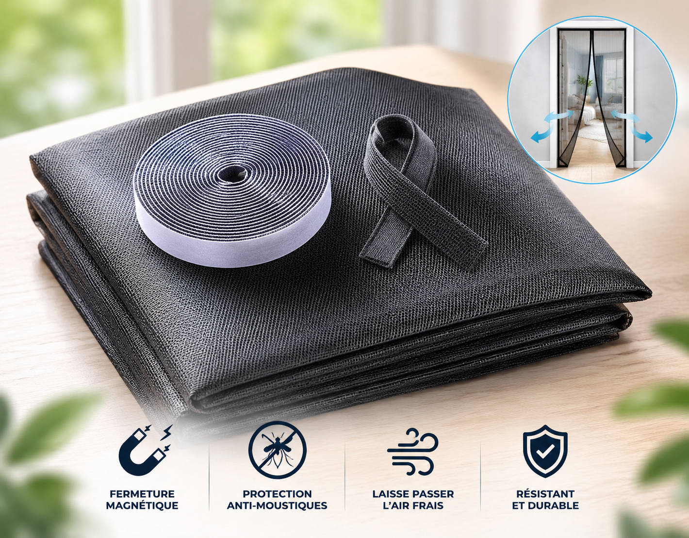 Rideau Magnétique Zenvira – Anti-Insectes