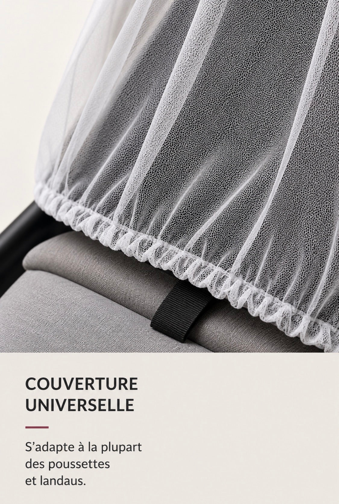 Moustiquaire poussette Zenvira maille ultra-fine respirante bébé